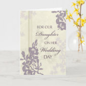 Lila Daughter Wedding Glückwunschkarte Karte (Gelbe Blume)