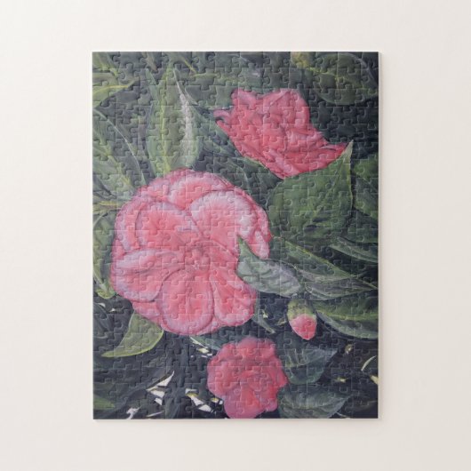 Lila Dawn Camellia Puzzle 11 Zoll x 14 Zoll (Vertikal)