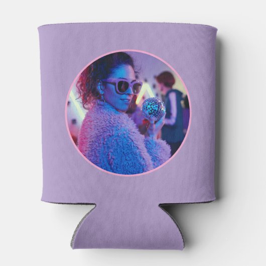 Lila Dazed & Verlobt Retro Cowgirl Bachelorette Dosenkühler (Rückseite)