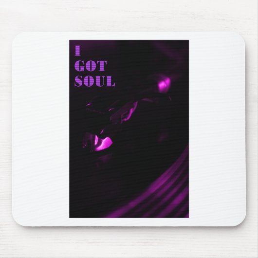 Lila Decks Ich Got Soul-Textaufkleber Mousepad (Vorne)
