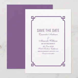 Lila Deco Chic Save-the-Date-Einladung Einladung
