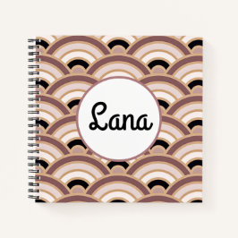 Lila Déco in Rosa und Rosa Notizblock