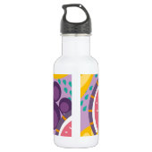 Lila Degustationsblüten mit Wassermelone Edelstahlflasche (Rückseite)