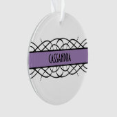 Lila Deko Blühe Acrylschmuck Ornament (Vorderseite)