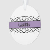 Lila Deko Blühe Acrylschmuck Ornament (Vorderseite)