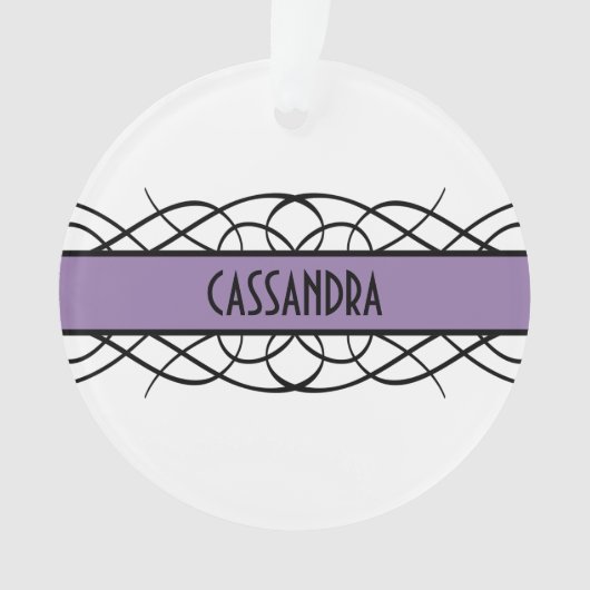 Lila Deko Blühe Acrylschmuck Ornament (Vorderseite)