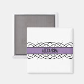 Lila Deko Blühe Magnet (Vorderseite/Rückseite)