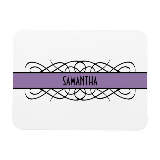 Lila Deko Blühe Premium Magnet (Horizontal)