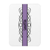 Lila Deko Blühe Premium Magnet (Vertikal)