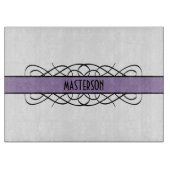 Lila Deko Blühe Vorstand Schneidebrett (Vorderseite)