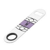 Lila Deko Blühte Flaschenöffner (Vorderseite Schrägansicht)