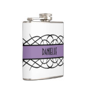 Lila Deko Blühte Flask Flachmann (Rechts)