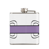 Lila Deko Blühte Flask Flachmann (Rückseite)
