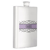 Lila Deko Blühte Flask Flachmann (Rechts)