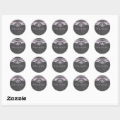 Lila Deko Chalkboard Danke Stickers (Blatt)