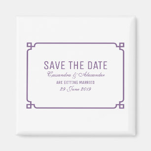 Lila Deko Chic Save the Date Magnet