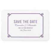 Lila Deko Chic Save the Date Magnet (Horizontal)