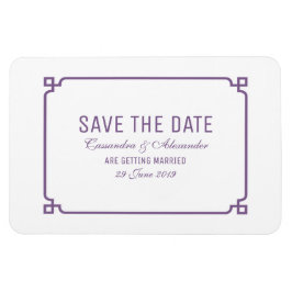 Lila Deko Chic Save the Date Magnet