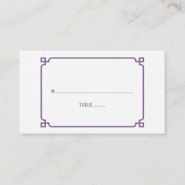 Lila Deko Chic Wedding Platzkarten