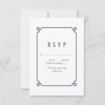 Lila Deko Chic Wedding RSVP