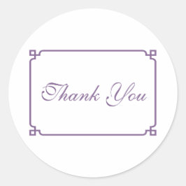 Lila Deko Chic Wedding Vielen Dank Runder Aufkleber