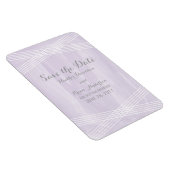 Lila Deko Save the Date Magnet (Rechte Seite)