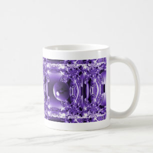 Lila Dekor-Tasse Kaffeetasse