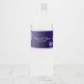Lila Dekorationsflasche Flasche Wasserflaschenetikett (Vorderseite)