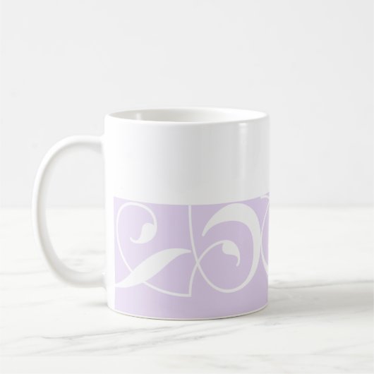 Lila dekorative Band Danke Tasse (Links)