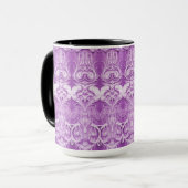 Lila dekorative Tasse (Vorderseite Links)