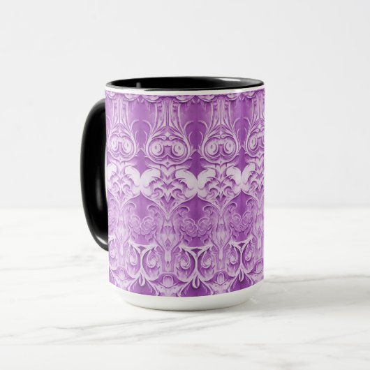 Lila dekorative Tasse (Vorderseite Links)