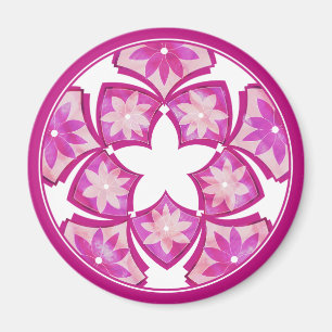 Lila dekorativer Blumenfliesen-Magnet Magnet