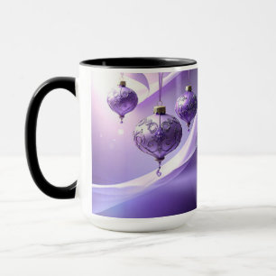 Lila Dekorativer Weihnachtsball-Feiertagsbecher Tasse