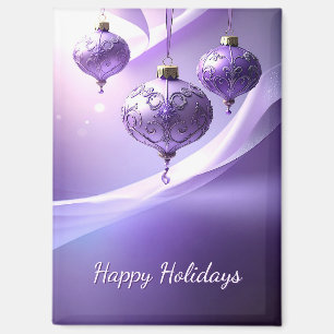 Lila Dekorativer Weihnachtsball-Feiertagsmagnet Magnet