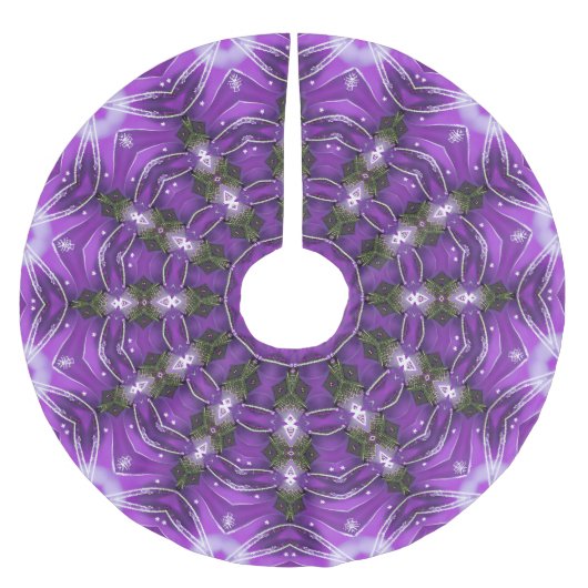 Lila dekoratives Baumrock Polyester Weihnachtsbaumdecke (Vorderseite)