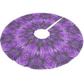 Lila dekoratives Baumrock Polyester Weihnachtsbaumdecke (Schrägansicht)