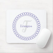 Lila dekoratives Circle Monogram Mouse Pad Mousepad (Mit Mouse)