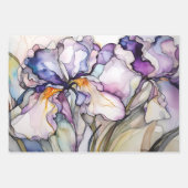 Lila Dekoupage aus Hartglas Iris Geschenkpapier Set (Vorderseite)