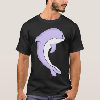 Lila-Delfin Süße Tierfamilie T-Shirt
