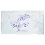 Lila Delphin Personalisiert Pillow Case Kissenbezug (Vorderseite-Links)