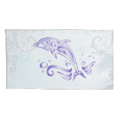 Lila Delphin Personalisiert Pillow Case Kissenbezug (Rückseite-Rechts)