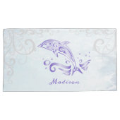 Lila Delphin Personalisiert Pillow Case Kissenbezug (Vorderseite-Rechts)