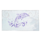 Lila Delphin Personalisiert Pillow Case Kissenbezug (Rückseite-Links)