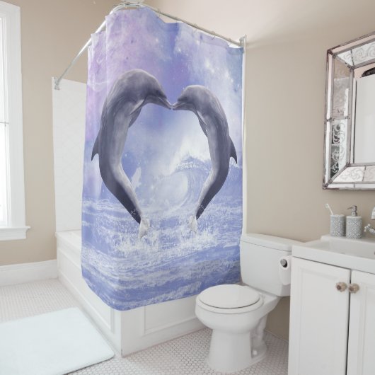 Lila Delphine Kisses Duschvorhang (Beispiel)