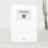 Lila Delphinium Blume Art Campo Karte (Rückseite)