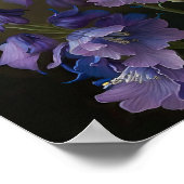 Lila Delphinium-Blume Art Print Poster (Ecke)