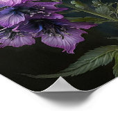 Lila Delphinium-Blume Art Print Poster (Ecke)