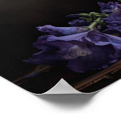Lila Delphinium-Blume Art Print Poster (Ecke)