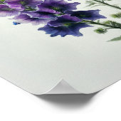 Lila Delphinium-Blume Art Print Poster (Ecke)