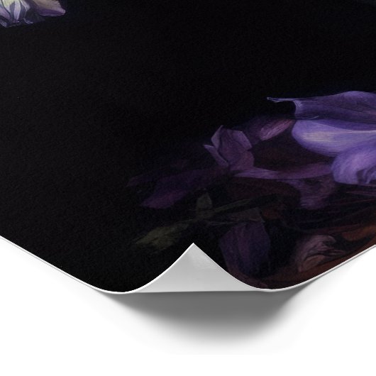 Lila Delphinium-Blume Art Print Poster (Ecke)